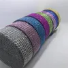 Festive Supplies 19 Colors For Choice 10Yards 8Rows DIAMOND MESH WRAP ROLL SPARKLE RHINESTONE Crystal Ribbon Wedding Party Cake Decoration