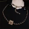 Lettre C Femme Colliers de pendentif Cclies Gold Chokers Collier Luxury Designer Jewelry Women C Logo Retro Retro Pull Chain 7948