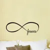 Window Stickers Forever Wall Bedroom Decor Infinity Symbol Word PVC Art Decals Home Decoration