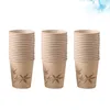 Cups jetables Paires 50pcs Casse décorative Bamboo Fibre Paper Party Table Varelle pour le festival de mariage d'anniversaire