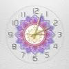 Horloges murales mandala avec fleur de lotus horloge murale moderne om studio panneau salon chambre bohème décor mural