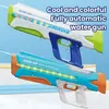 Gun Toys Sand Play Water Fun Nytt Automatic Electric Water Gun With Continuous Lighting Cool Toy Gun Childrens Summer Outdoor High Copacity Water Toyl2405