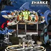 Mecha Serisi Köpekbalığı Kiti Robot Yapı Taşları Mech Action Figür Deniz Hayvan Teknik Model Tuğlalar Doğum Günü Hediyeleri Yetişkin için Oyuncaklar 240506