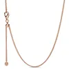 Hangende kettingen originele roségouden cu schuifjes gesp aan aanpassing basis ketting dames 925 sterling zilveren charme ketting mode sieraden j240513