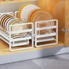 Kitchen Storage Accessories Bowl Rack Shelf Drainer Dish Drying Small Countertop Cabinet Chopsticks Cupboard Organizer