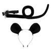 Party Supplies Mouse Costume Accessory Set Fancy Dress 2Pcs Ears And Tail For Role Play Easter Masquerade Animal Themed Parties Halloween