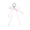 Keychains 3D Phone Pendant Bowknot Keychain Stylish Bag Accessories Lanyard Perfect Gift For Women And Girl