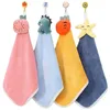 Towel Cartoon Hand Quick Dry Cute Appearance Super Absorbent Towels With Hanging Rings For Bathroom Living Room