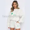 Designer Witte vrouwen trainingspakken twee stukken sets sweatsuit vrouwelijke dames met korte mouwen losse t-shirt sport vrouw kleren