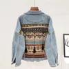 Stickerei Tassel Denim Jacke Coat Frauen Chaquetas Mujer Herbst Loose Long Sleeve Short Outerwear Vintage Jeans Jacke Frauen 240513