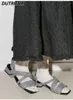 Sandales Style japonais Retro Lolita Chaussures pour Lady Fashion Sweet mignon LoUS LOFE FROM PLaid Fille High Heel Fomen's's Summer