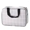 Sacs de rangement Femmes Travel Sac cosmétique noir Gris grand fourre-tout