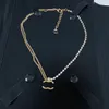 Designer Necklace Brand Letter Pendant 18K oro oro inossidabile in acciaio in acciaio in acciaio in acciaio catene catene da uomo girocollo girocollo regalo gioiello festa