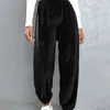 2024 Women's casual solid color women's long sport fur pants, leggings F51324