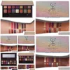 Makeup Brushes Shimmer Matte Eyeshadow Palette Waterproof Long Lasting Moisturizing Fine Eye Contour 14 Color Pigment Set Box With Dro Dhozt
