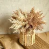 Decorative Flowers Fall Wedding Decor Lasting Bright Colors Plastic Bouquet Artificial Flower Coffee High Quality