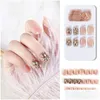 Nail Art Decorations Faux Nails 24pcs McOlor Faux Patch Long Oval Amovable Short Paragraph Fashion Manucure WH0616 DROP DIVRITE