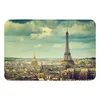 Carpets France Eiffel Tower City Floor Mat Entrée Porte de salon Chauffeur de cuisine Tapis sans glissement Doormat de salle de bain DÉCORD HOME