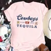 T-shirts voor heren cowboys Tequila vrouwen grappig drinken t-shirts korte slev vintage country muziek t shirt cowgirl retro mode grafische ts tops t240510