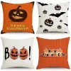 Happy Halloween Wirew Case Pumpkin Cotton Linen Square Throw thelwase Cushion Cover Throw Couvertures d'oreiller ZZ