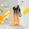 Wasserflaschen Duftflasche Tasse Silikon Stroh fruchtiger Duft Leck Proof Trinksportluft für Fitnessstudio Outdoor GIF