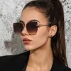 Retro Cat Eye Sunglase Brand Designer Fashion Rimless Gradient Sun Glasses Shares Cutting Lins Ladies Frameless Gyeglass 240510