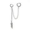 Boucles d'oreilles en peluche 1PC Titanium PENDANT PENDANT DOUBLE LEG LEG LEAGE OEUR MERDIE MORÉAN IDOLS BIJOURS