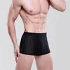 Cuecas respiráveis rapidamente boxers planos de boxers de roupas íntimas massh hollow plus size boxer sólido gola elástica machos de cintura