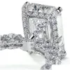 Pierścienie luksusowa księżniczka cut diamond 925 Sterling Sier Designer zaręczynowy pierścionek zaręczynowy dla kobiet z okazji rocznicy biżuterii BK Sprzedaj del Ottpl