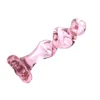 Flower Crystal Glass Anal Plug Masturbation Sex Toys For Women Men Butt Plug Adult Products Pink Prostate Massager Anal Sex Toys 240511