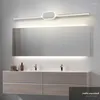 Vägglampor modern lampa lyx badrum svart vit aluminium led strip spegel enkelt ljus