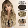 Wigs Gensorsen Long Curly Hair peruca europeia americana peruca feminino de fibra química Fibra Full Set Full Set