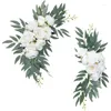 Fleurs décoratives de mariage archite arc arche kit de fleurs boho eucalyptus guirland rideaux décoration signe de bienvenue