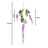 Fleurs décoratives 12pcs Wisteria artificielle Ivy Vinée suspendue fausse fleur de soie Garland