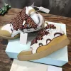 Designer Comfort Couples Calfskin High Class Canvas Frosted Leather Patchwork Bread Dizzy Thick Soled Skate Men Women Shoes Size 35-45