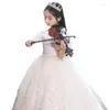 Robe de fille robe pour enfants princesse printemps style simple et moelleux pour les filles mariage fleur petit piano pe