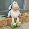 Żaba na owcę nocną Sleepy Wool Plush Toy Doll Doll Holiday Gift 240510