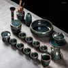 Teaware set eftermiddag design te set minimalistisk japansk roterande modernt porslin avancerad teieren avec tasses hem dekoration