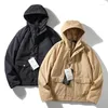 Vestes pour hommes de haute qualité automne et mode hiver beau loisir à capuche extérieur à la veste en coton chaude coton-padd.