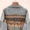 Stickerei Tassel Denim Jacke Coat Frauen Chaquetas Mujer Herbst Loose Long Sleeve Short Outerwear Vintage Jeans Jacke Frauen 240513