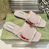 Designer Slides Sandals da papà G Estate scarpe piatte aperte a punta di ghioo gol di denim flipers cool pancione da donna casual pantofole da donna casual da donna