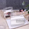 Boîte à gâteau transparent enveloppe cadeau avec poignée claire fenêtre cupcake beignet chocolate muffins biscuits emballages.100pcs / lot