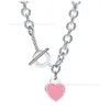 S925 Silver TiffanyJewelry Heart Pendants V Gold Material Simple and Fashion Noustal Classic Diamond Pearl Collier
