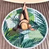 Serviette Fashion Sunbathe Round Tassels Beach Grande plante microfibre Plante imprimée Mat de yoga serpiette de plage toalla cercle playa châle