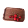 Placas de retângulo Delicado cozinha de cozinha preta de madeira preta frutas de pão de pão de pão pratos de tamanho múltiplo com comida de chá para lanches fy5566 1214