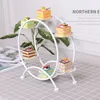 Kitchen Storage European Style Dessert Display Rack Iron Art Pink/white Figure Stand Garage Kits