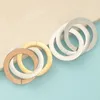Charms 1Pc 2X32mm Three Circles Mirror Polish 304 Stainless Steel Pendants Tags Diy Jewelry Findings Accessoires