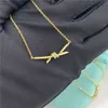 S925 Silver TiffanyJewelry Heart Pendants Collier de nœud papillon avec collier de nœud diamant