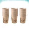 Cups jetables Paires 50pcs Casse décorative Bamboo Fibre Paper Party Table Varelle pour le festival de mariage d'anniversaire