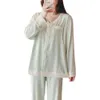 Coton de soie de glace modale fine fine fine pour la grossesse, avant - et après l'allaitement maternel, vêtements post-partum, petit pyjama de vent parfumé